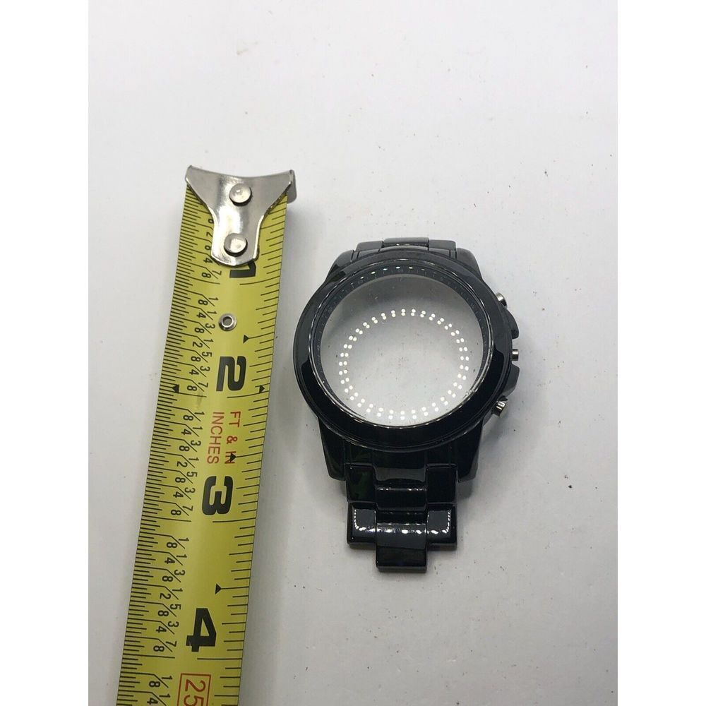 Michael Kors Watch Parts Black Ceramic Partial Band 22mm Case 44mm NoClasp PJ201
